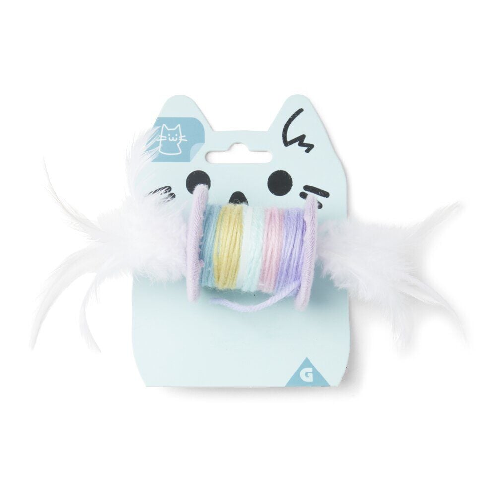 Jouet à plumes pour chat en plastique multicolore L.14cm