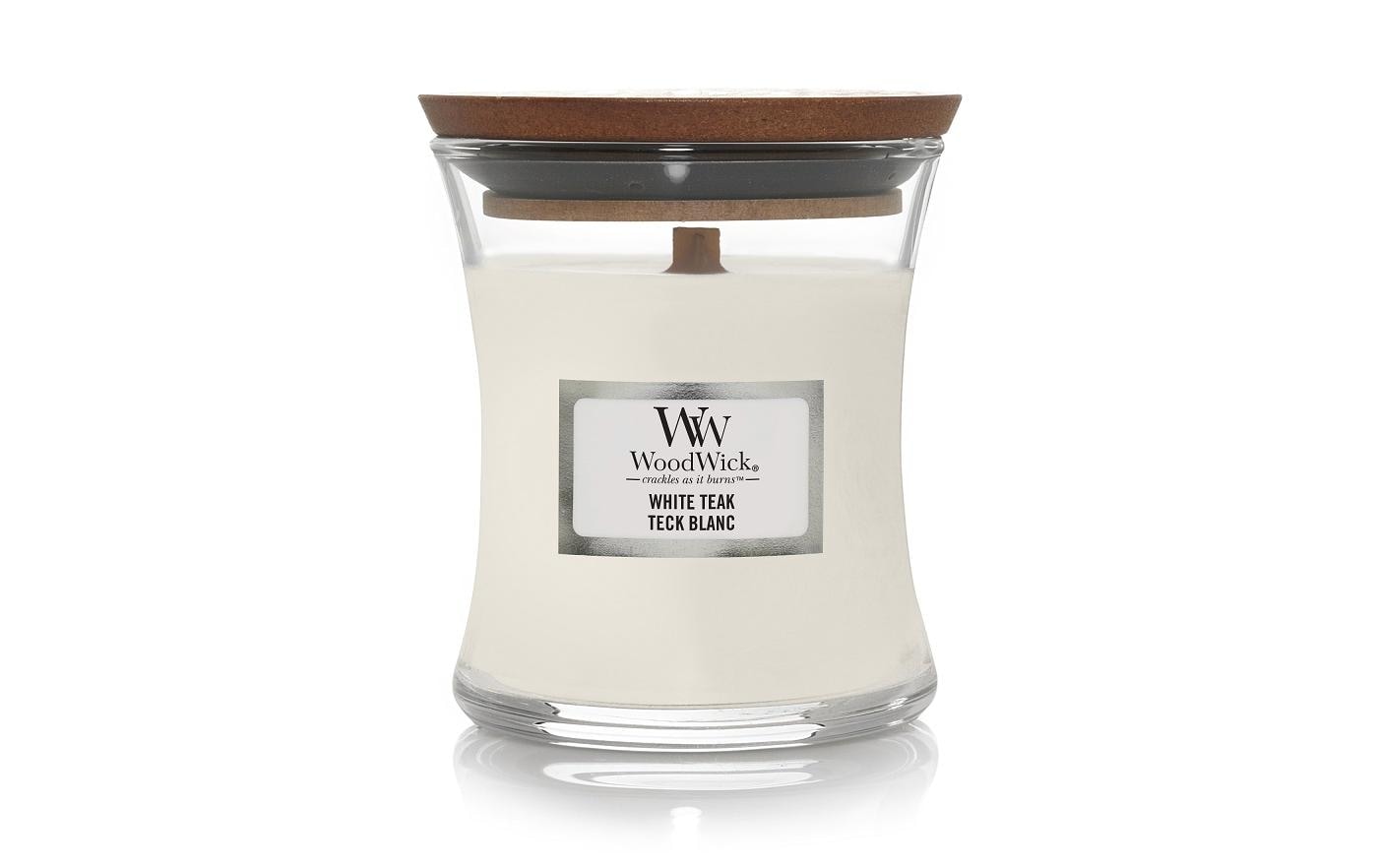 Woodwick Duftkerze »White Teak«