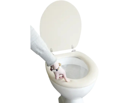 ADOB Premium Zachte beige gestoffeerde toiletzitting