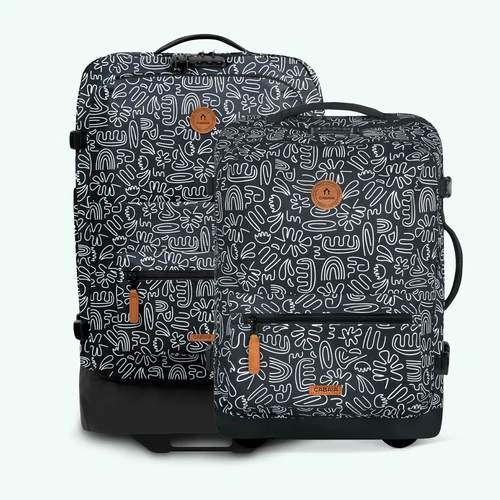 Set de 2 valises Amiens Black & white
