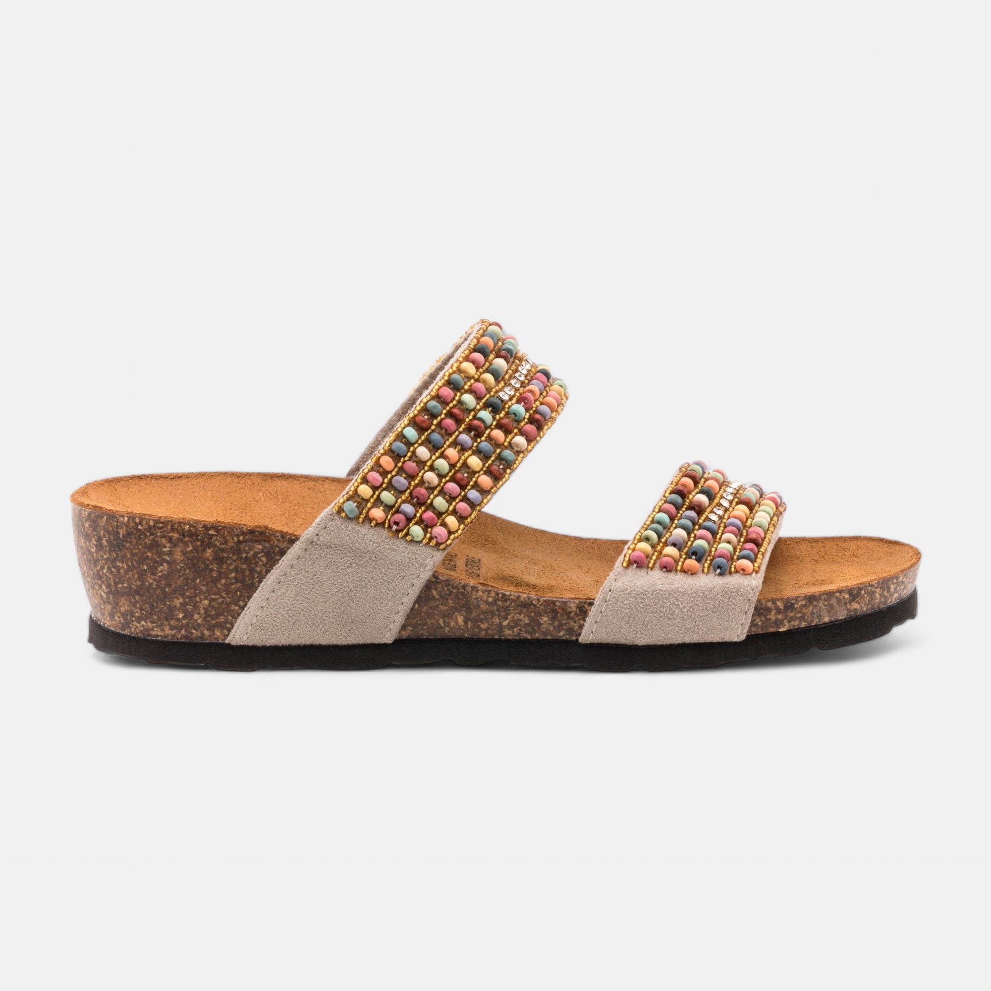 Mules semelle liège Femme beige