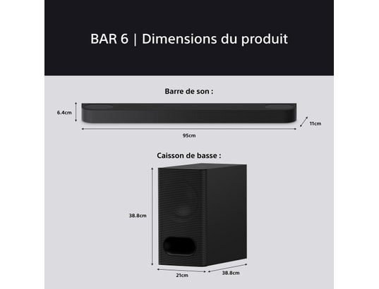 SONY - Barre de son HT-B600 - BRAVIA Theatre Bar 6