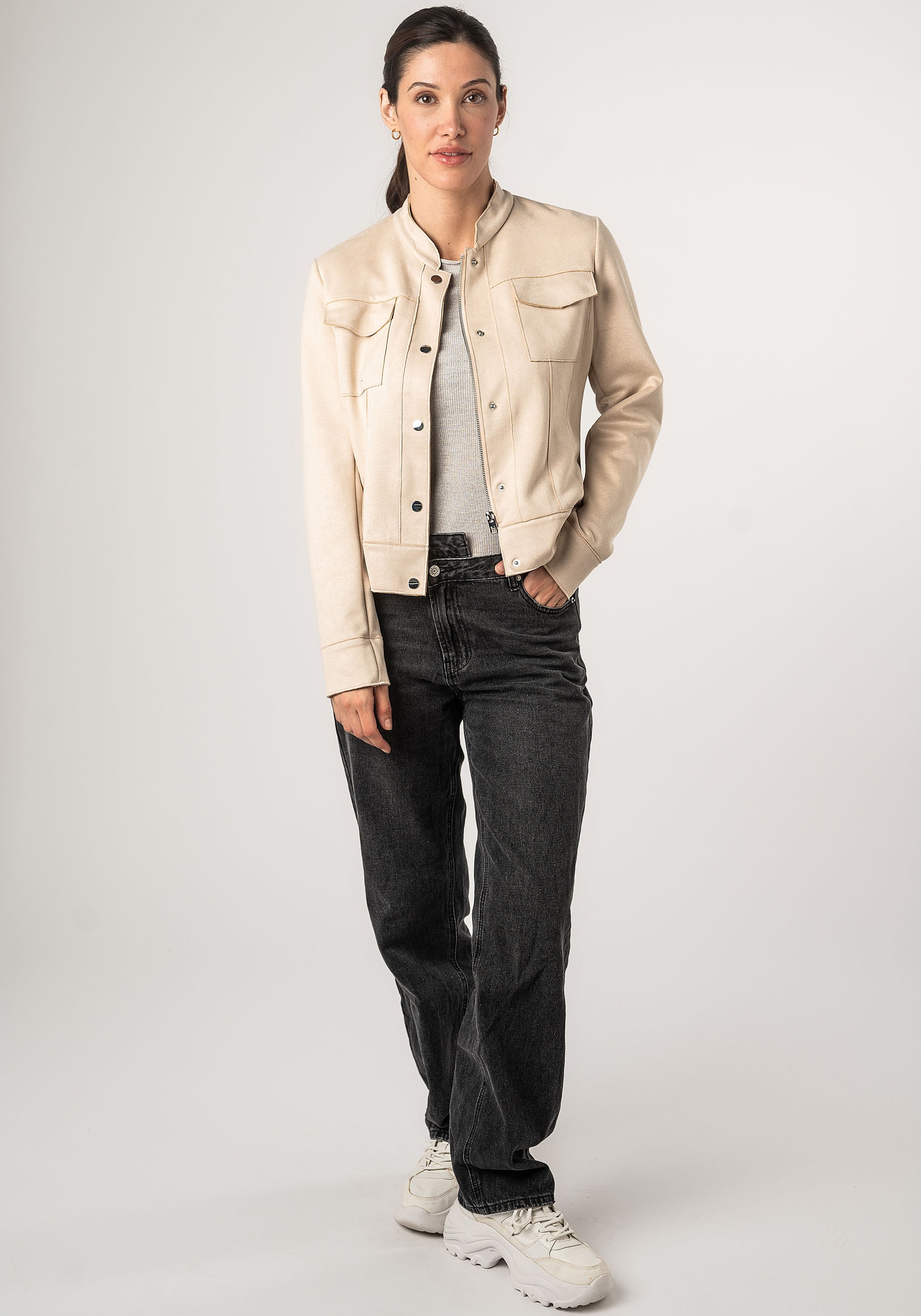 Mauritius Lederimitatjacke »2Wmaryama« in Unifarbe
