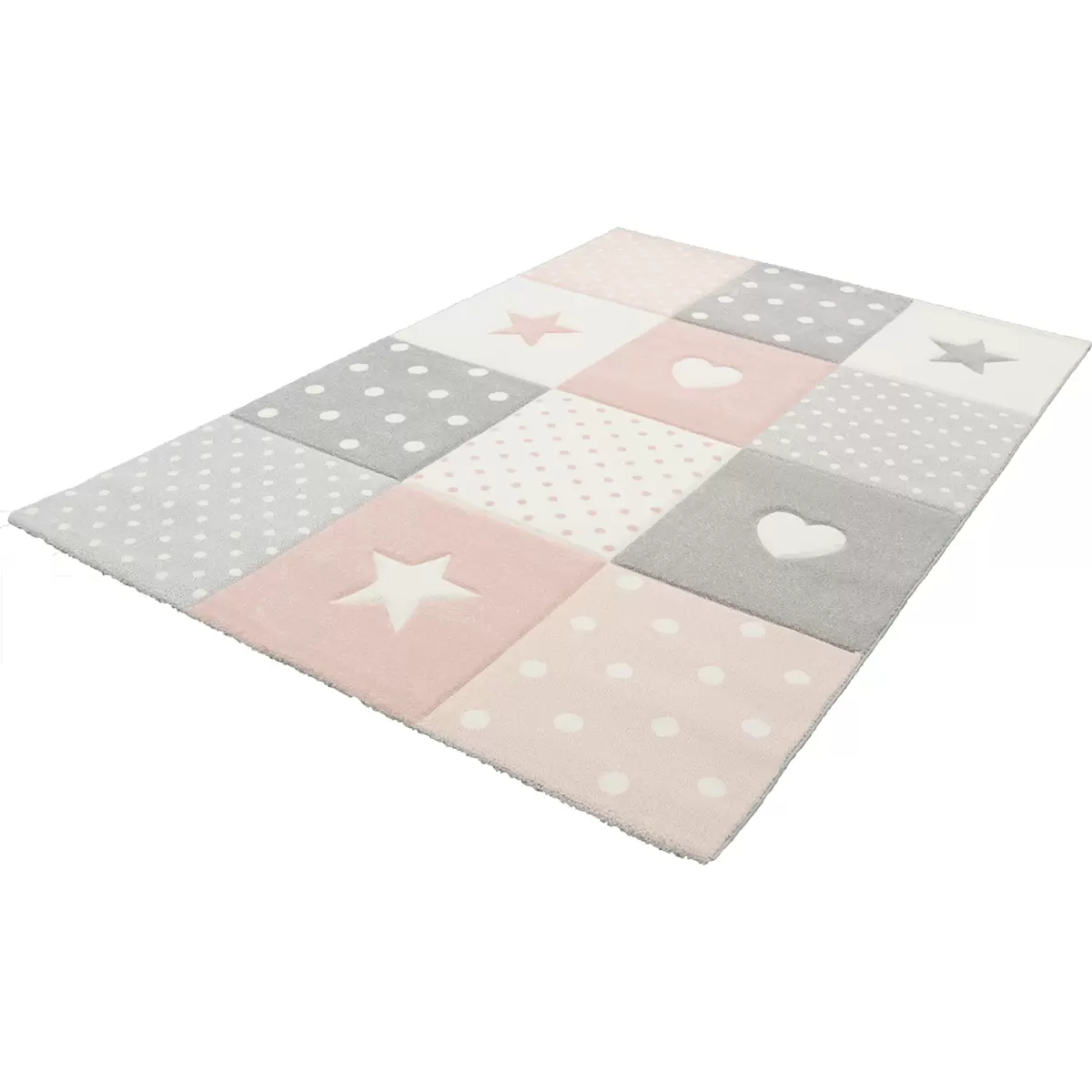 Kinderteppich Diamond Kids Pastel SV rosa,grau,weiss