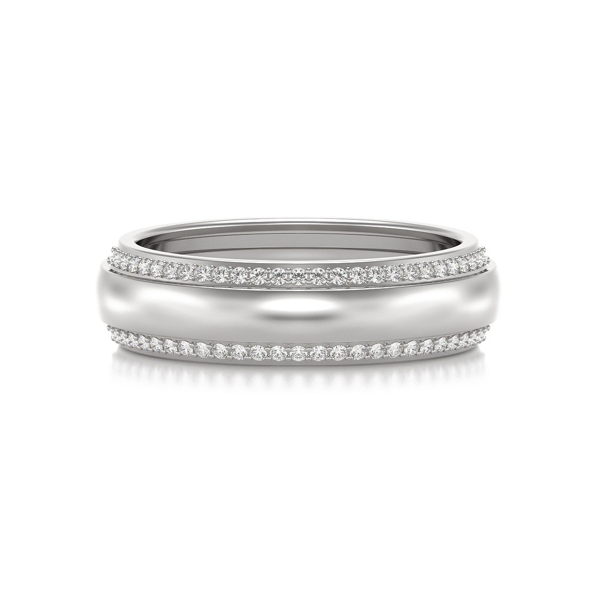 Alliance ADEN Homme Or 585 Blanc Diamants 4.738grs
