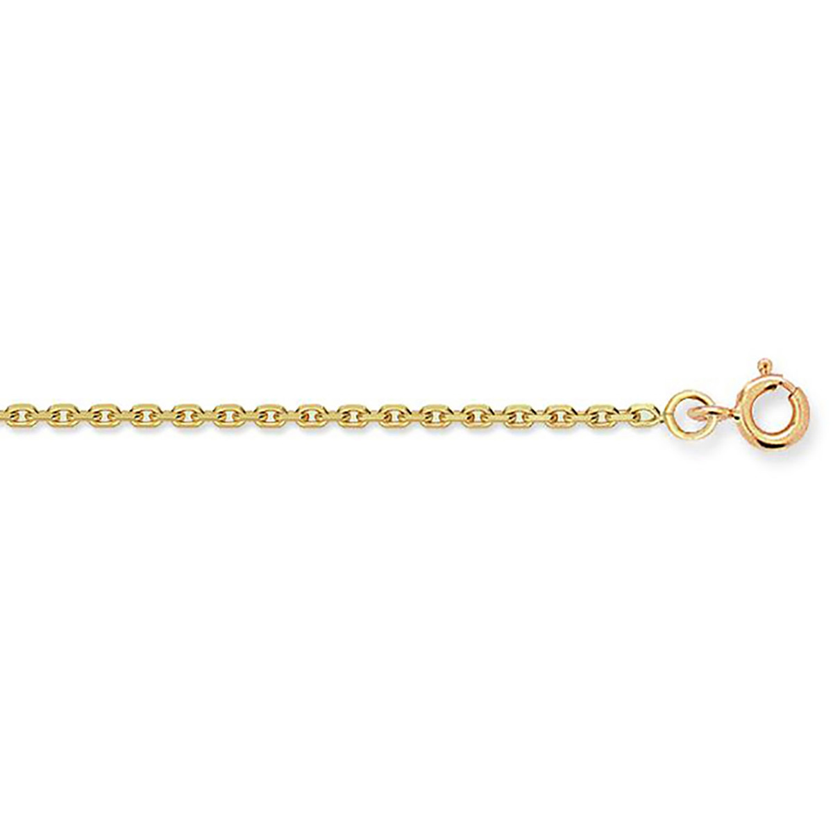 Chaîne maille forçat or jaune 375/1000 1.6mm