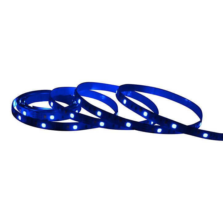 Ruban lumineux Waldeck LED intégrée variation de blancs et de couleurs IP20 dimmable 1200lm 16W L.300cm blanc GoodHome