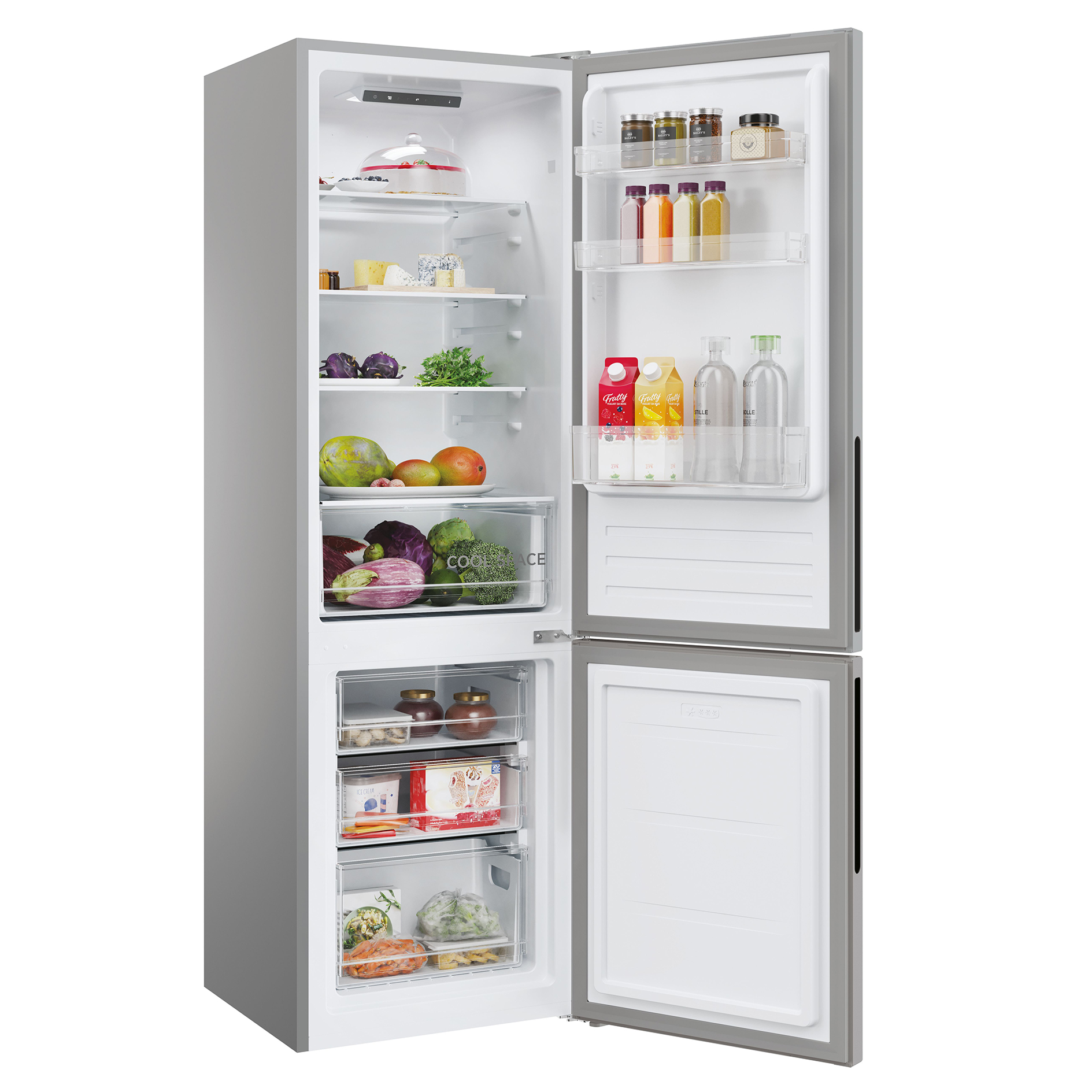 HOOVER Kühl- & Gefrierkombination HOCT3L517ES2 - silber - E