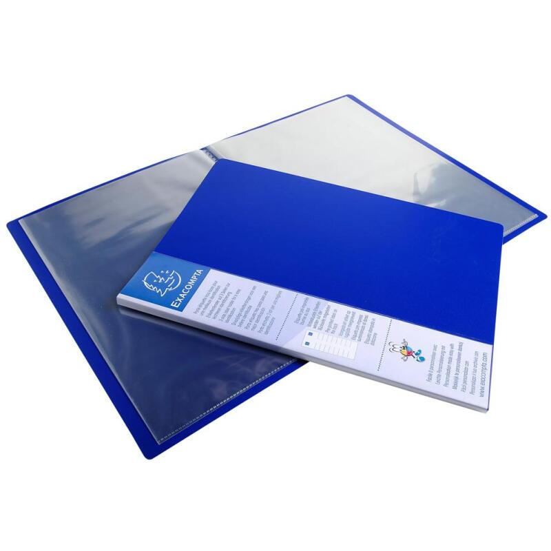 Protège-documents en polypropylène rigide avec porte étiquette 3 faces Up Line Opaque 80 vues - A4