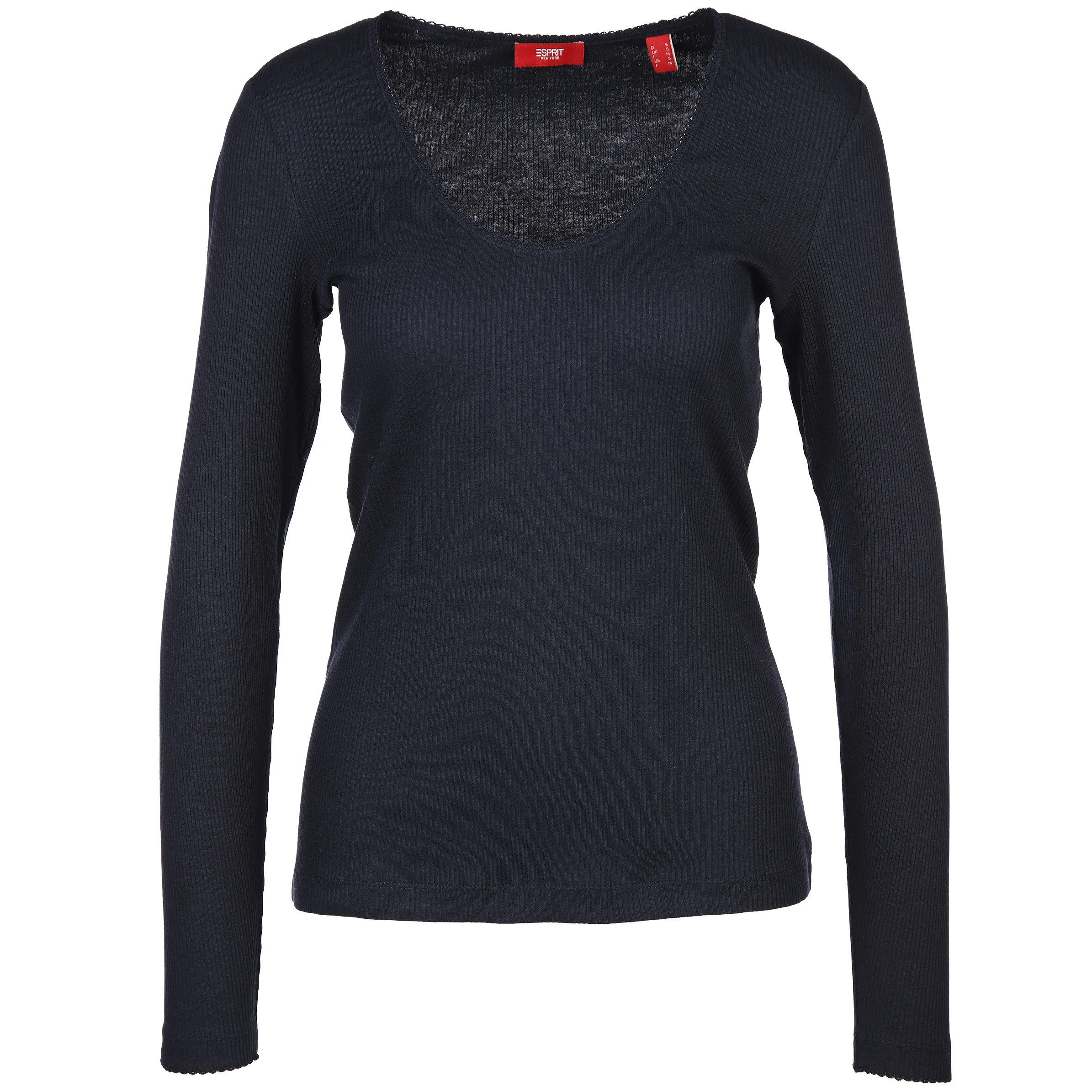 Damen Langarmshirt in Rippoptik