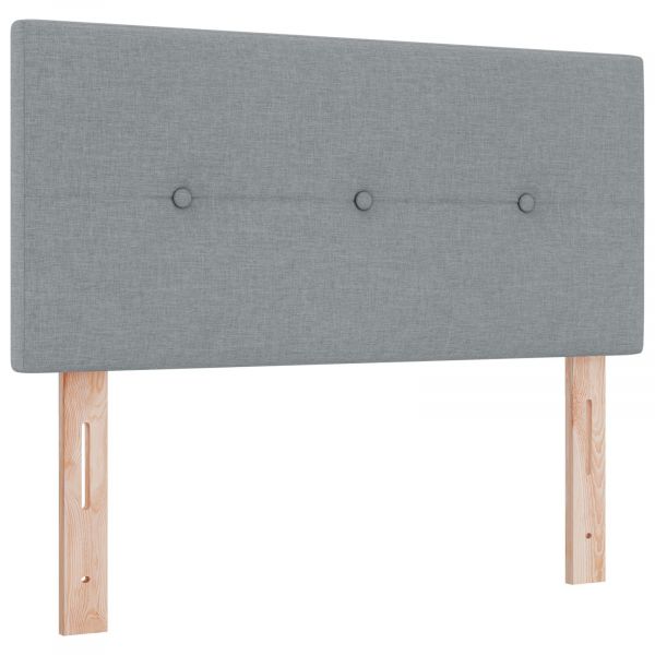 vidaXL Cabeceira Botonê Cinza Claro 90 cm em Tecido - 3494260424