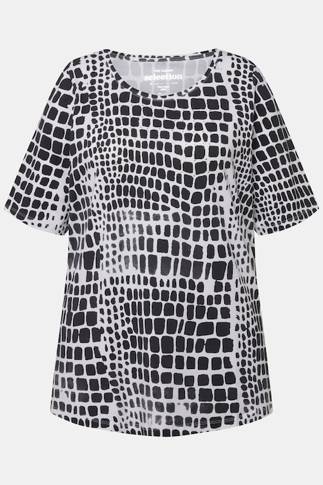T-Shirt, Pima Cotton, Ziersteine, Rundhals, Halbarm
