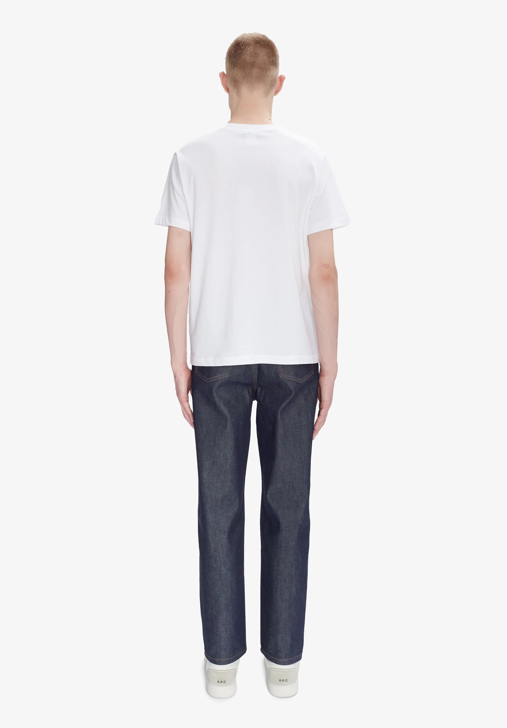 t-shirt standard apc brode GOTS - Blanc