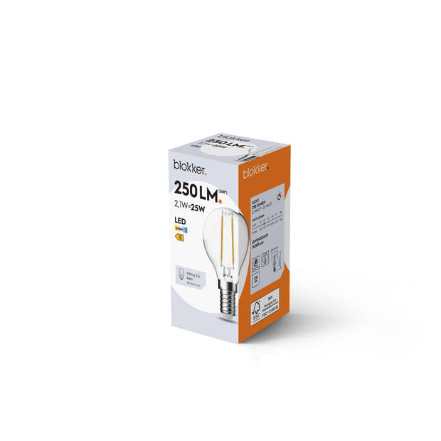 Blokker LED Kogel G45 - 25W - E14 - Helder