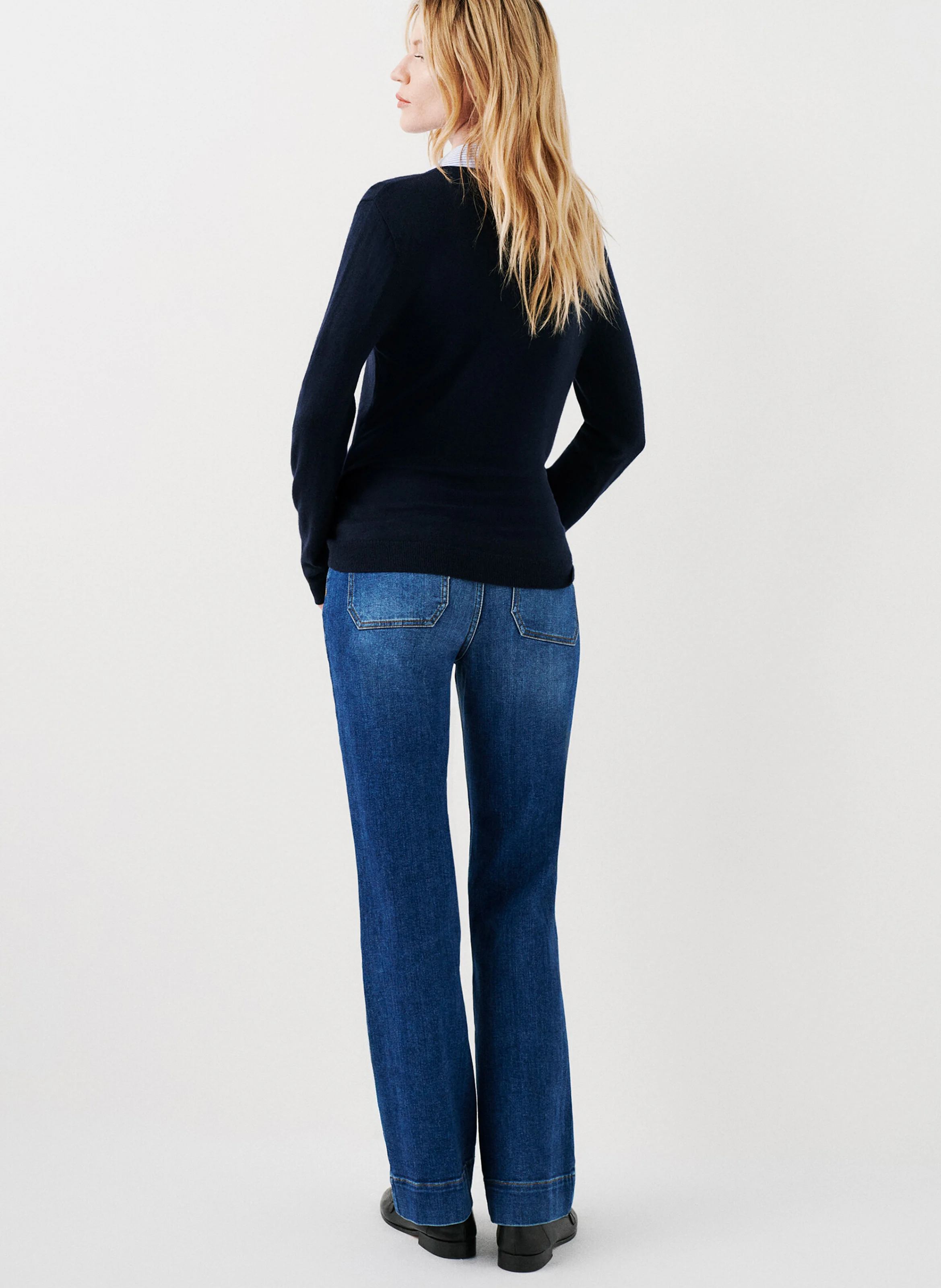 MPAOLO - Pull droit col classique | Bleu