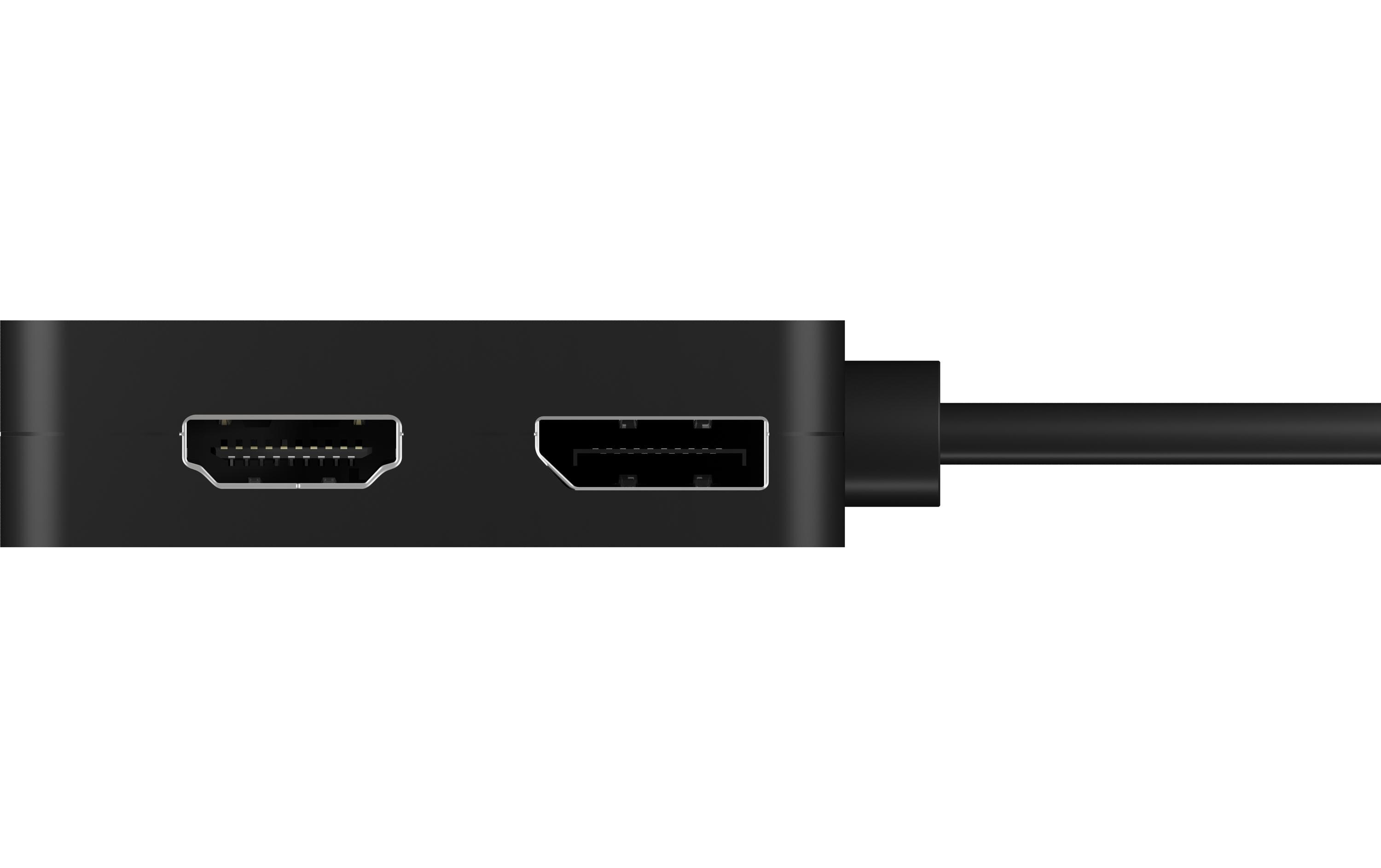 Adapter IB-DK1104-C USB Type-C - DisplayPort/DVI-D/HDMI/VGAVier in einem USB-C-Videoadapter