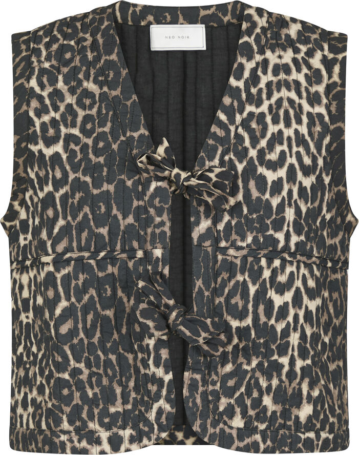 Neo Noir Crissa Leo Vest Leopard