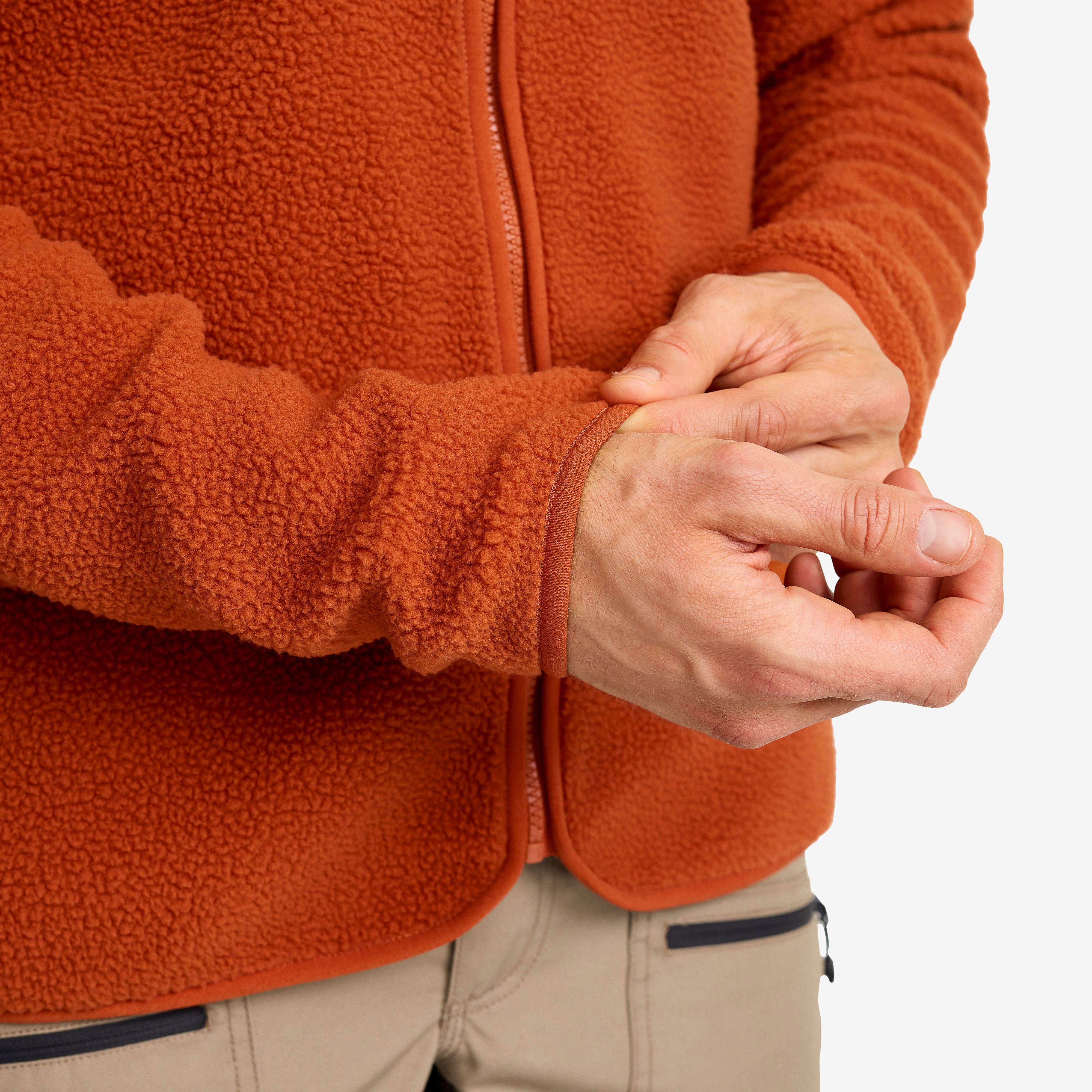 Canyon Full-zip Pile Fleece Herre Terracotta Brown