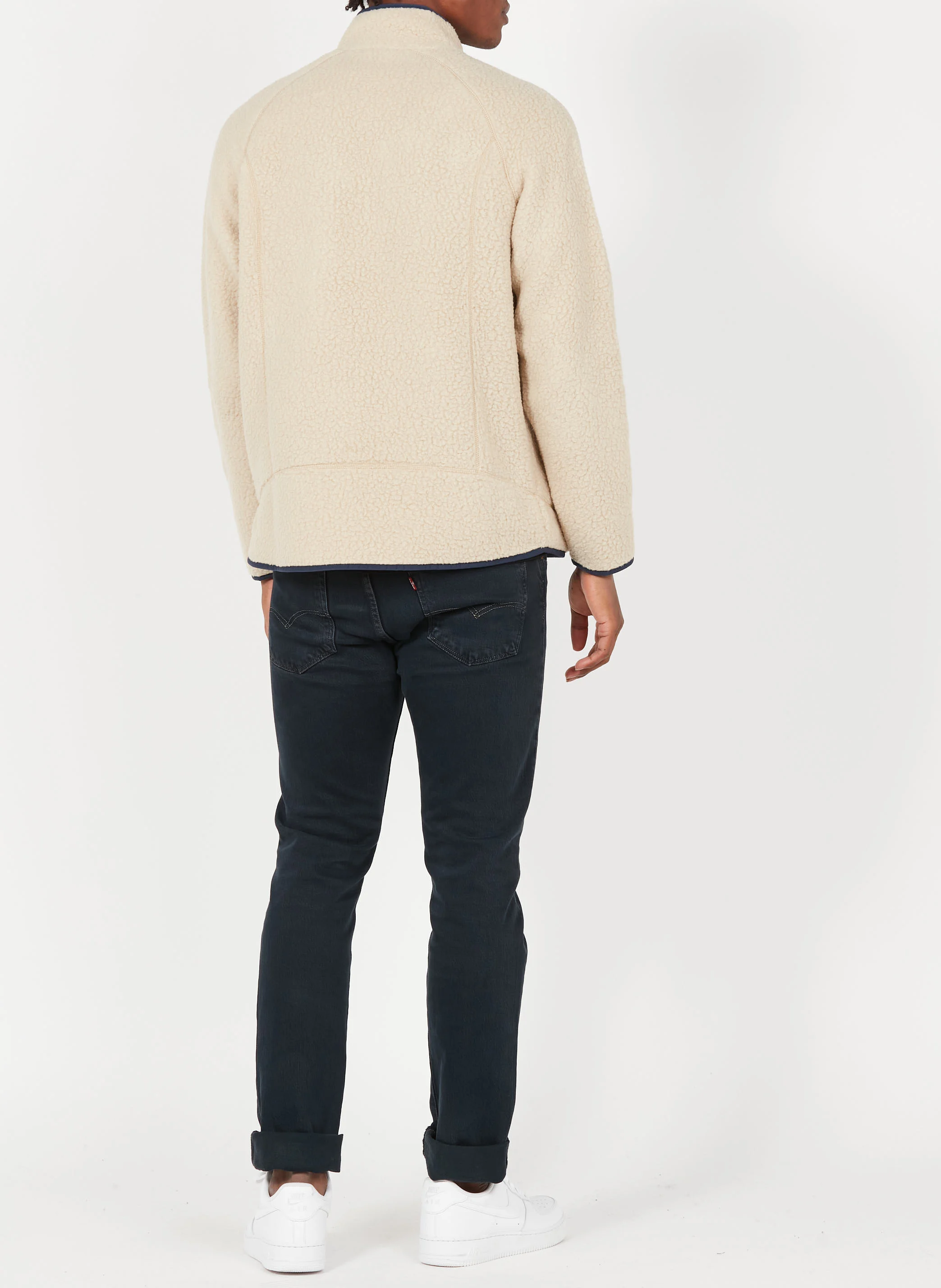 Polaire col montant texturée | Beige