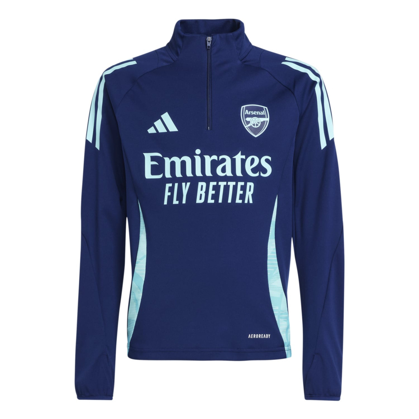 Adidas Arsenal Trainingstrui 1/4-Zip 2024-2025 Kids Donkerblauw Lichtblauw