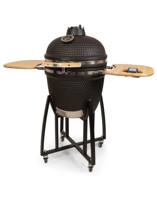 Patton Premium Kamado 21 Black - Grill - Barbecue - Ø 47 cm Zwart Zilver
