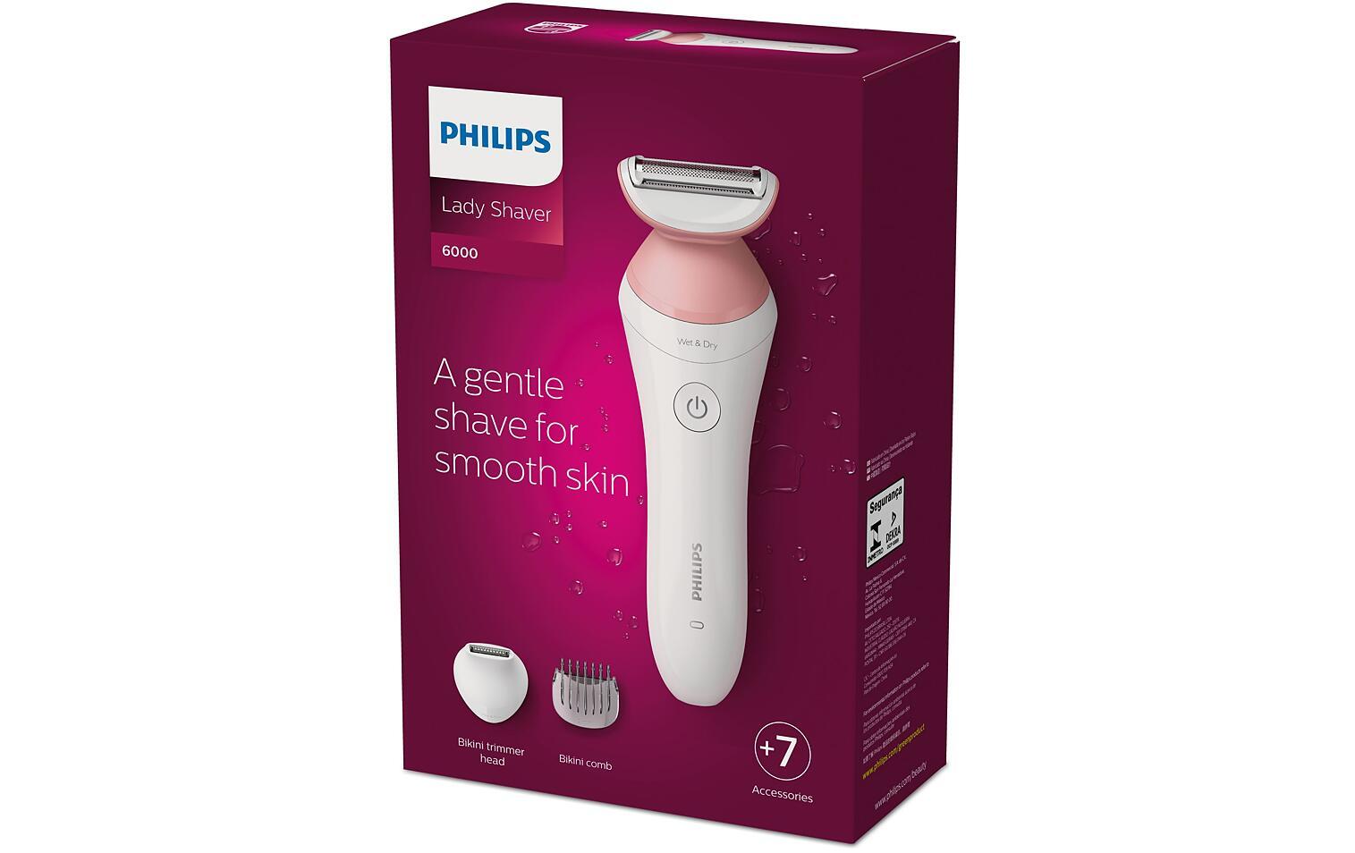 Körperrasierer Lady Shaver Series 6000 BRL146/00Kabelloser Rasierer mit Nass- und Trockengebrauch