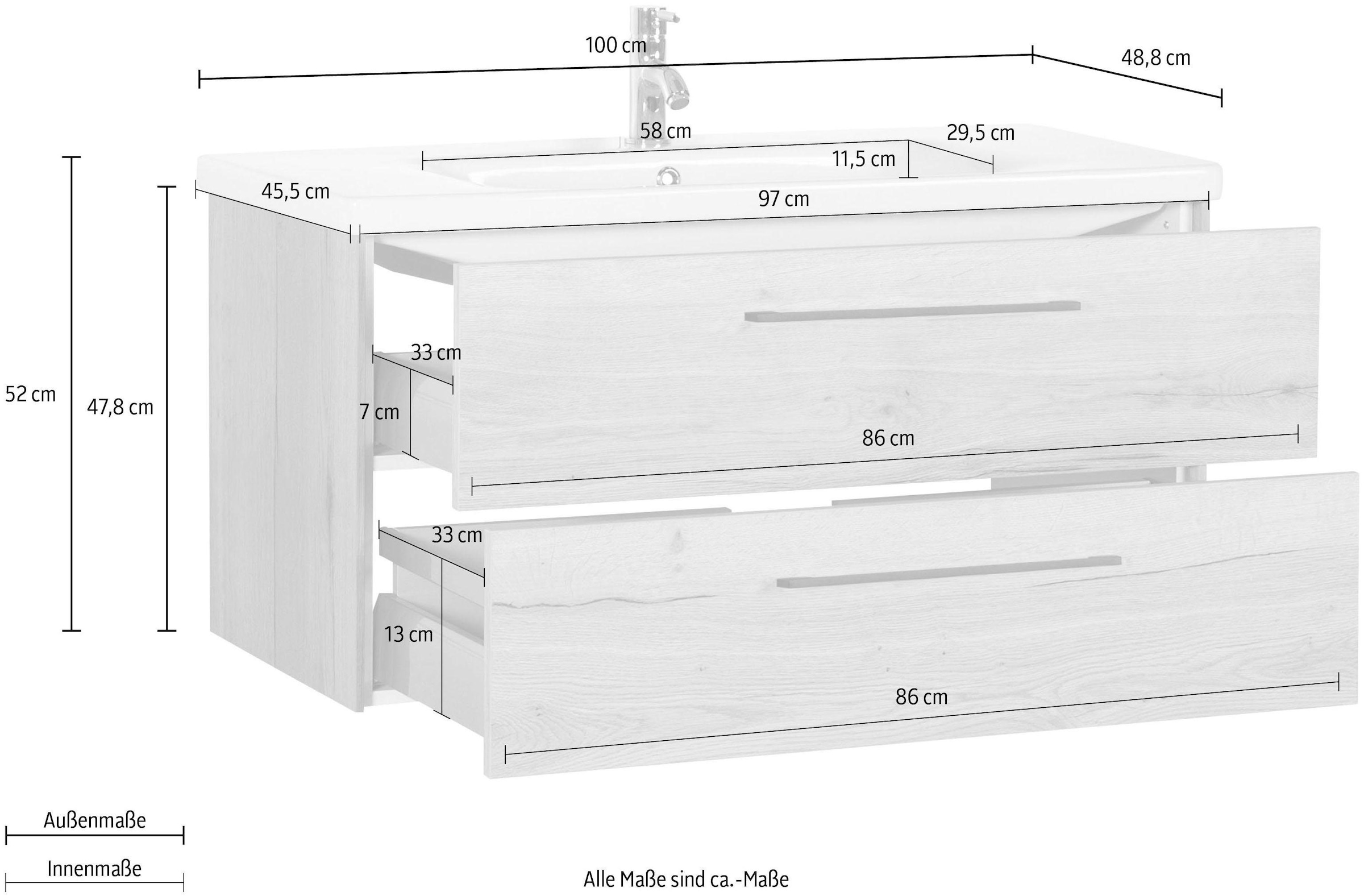 Saphir Waschtisch »3400« Breite 100 cm