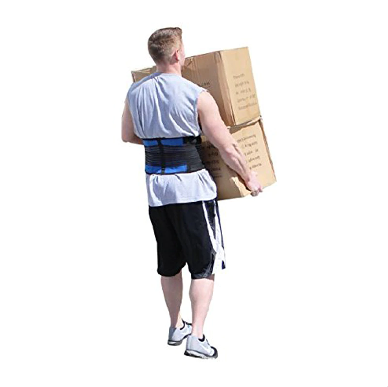 (Gr. XL) Neopren Rückengurt Geradehalter Haltungsunterstützung zur Entspannung für Männer / Frauen - Schwarz / Blau