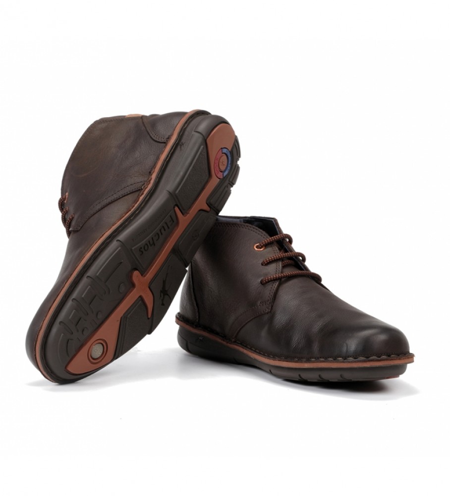 Botas de cano curto Fluchos Alfa F0701 em couro marrom