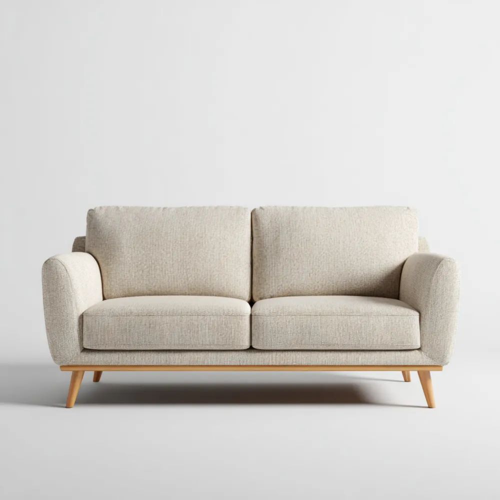 2-Sitzer-Sofa Stoffpolsterung 150x80x85 cm – Skandinavisches Design – Beige
