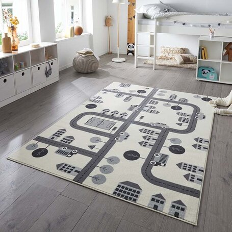 Vloerkleed Kids Town - Creme