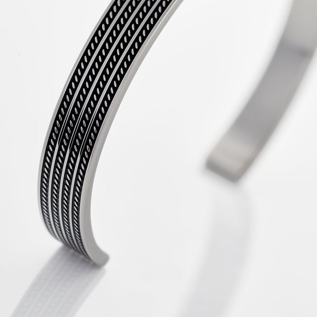 Bracelet Jonc Ouvert Acier Bicolore Anderson