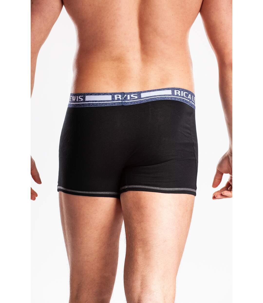 Boxer sport, lot de 2 noir-gris