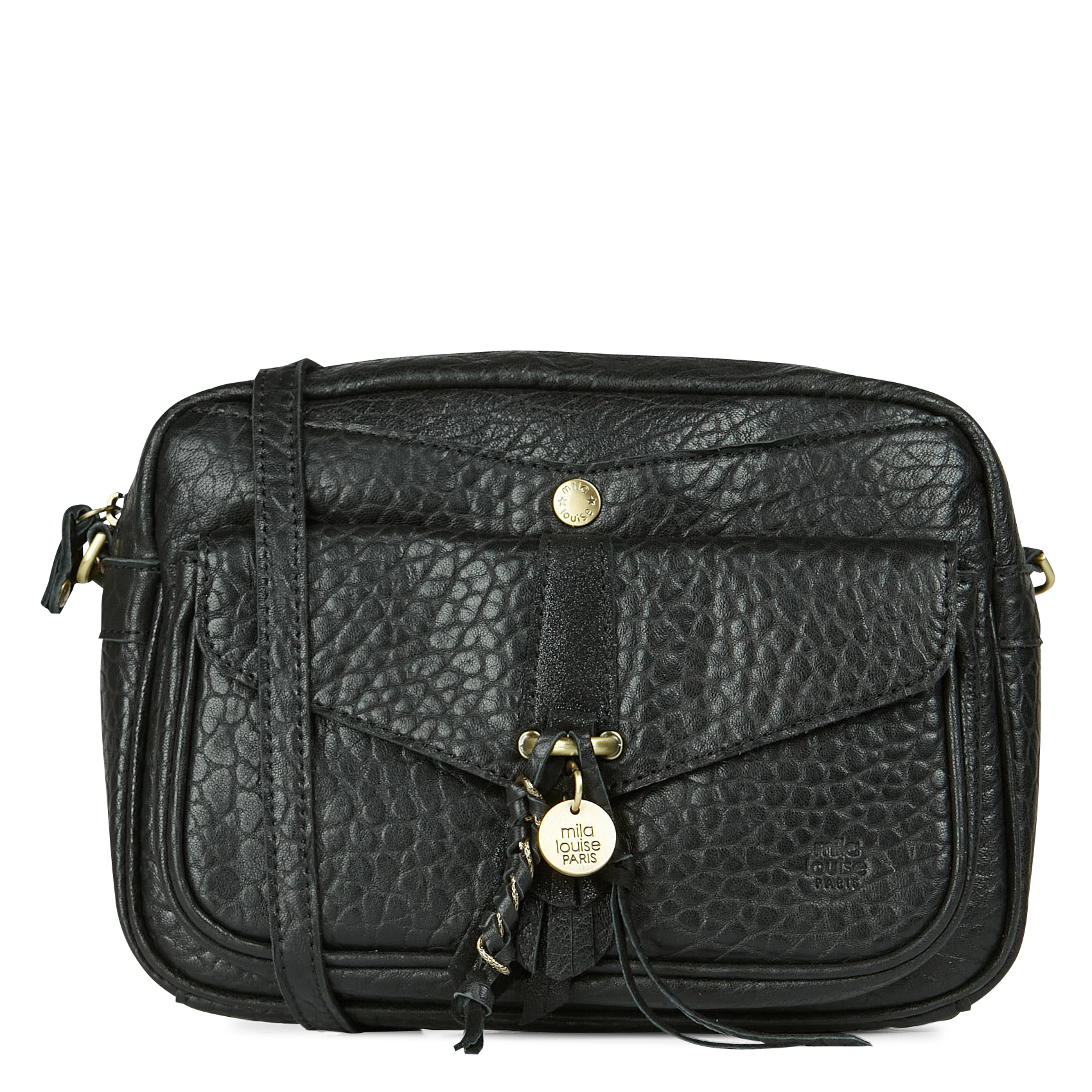 ORELIA - Sac bandoulière aspect crocodile | Noir