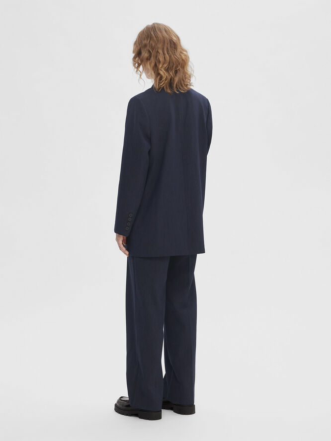 Selected Femme SLFRITA LS RELAXED BLAZER D SAP MEL Dark sapphire/melange