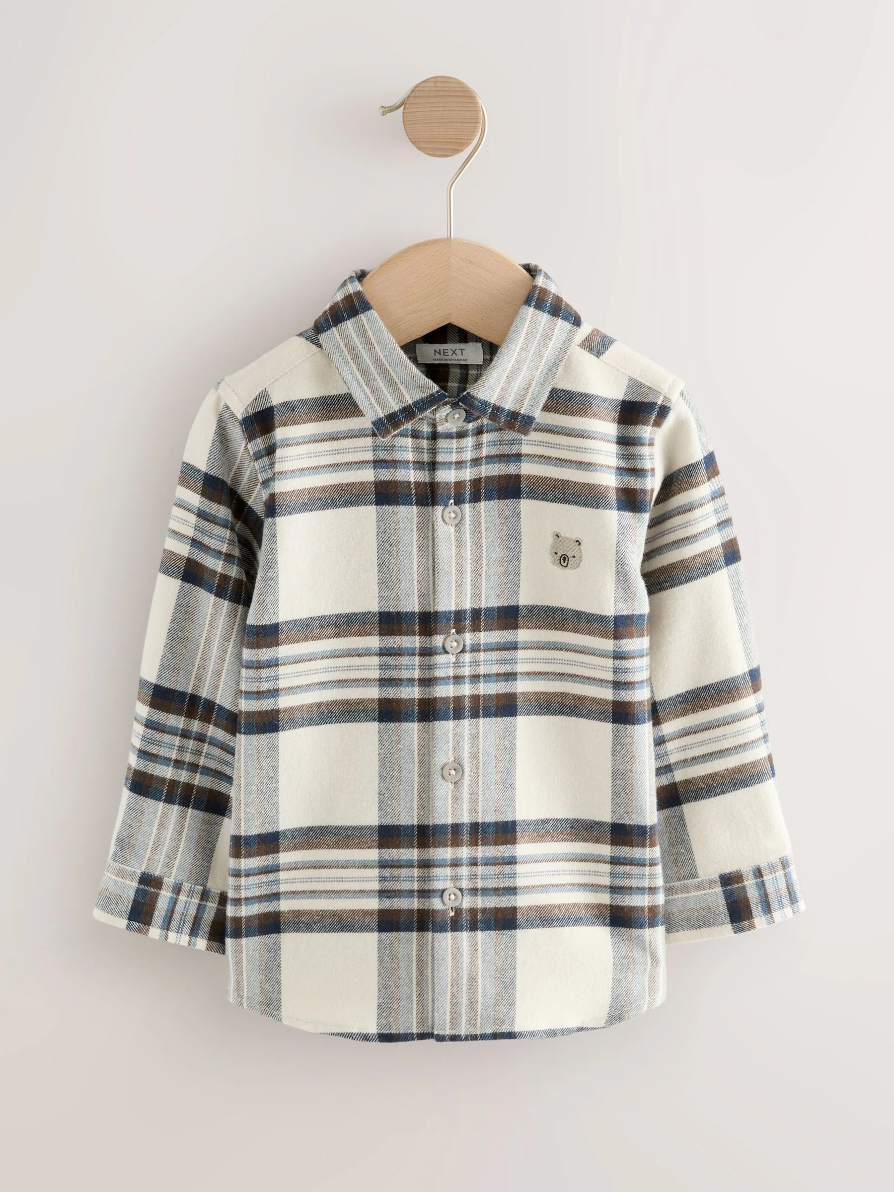 Blauw/ecru - Long Sleeve Character Shirt (3mths-7yrs)