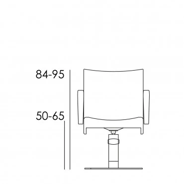 Fauteuil LIONESS accoudoirs acier poli