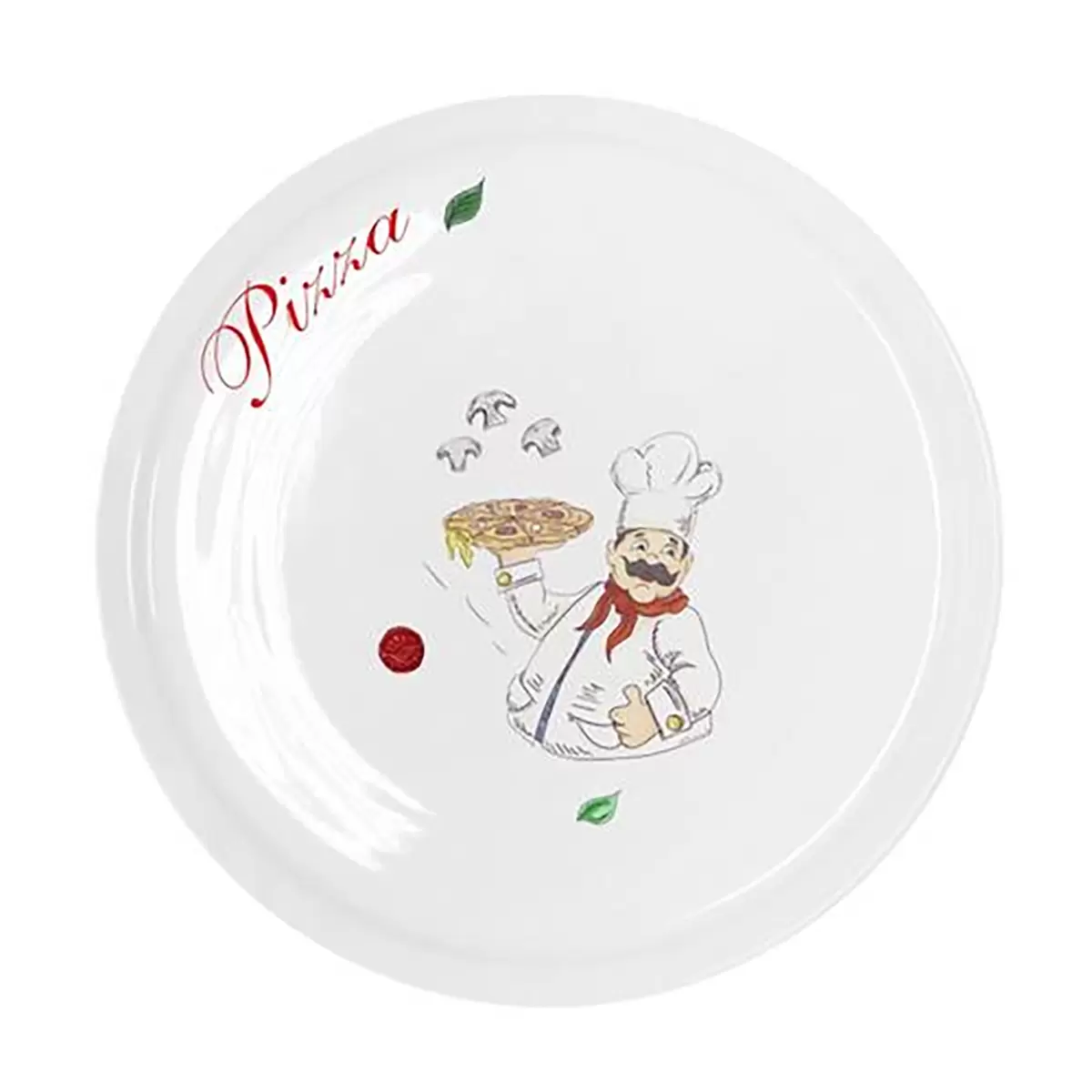 Pizza-Teller Luca Bessoni bunt,weiss
