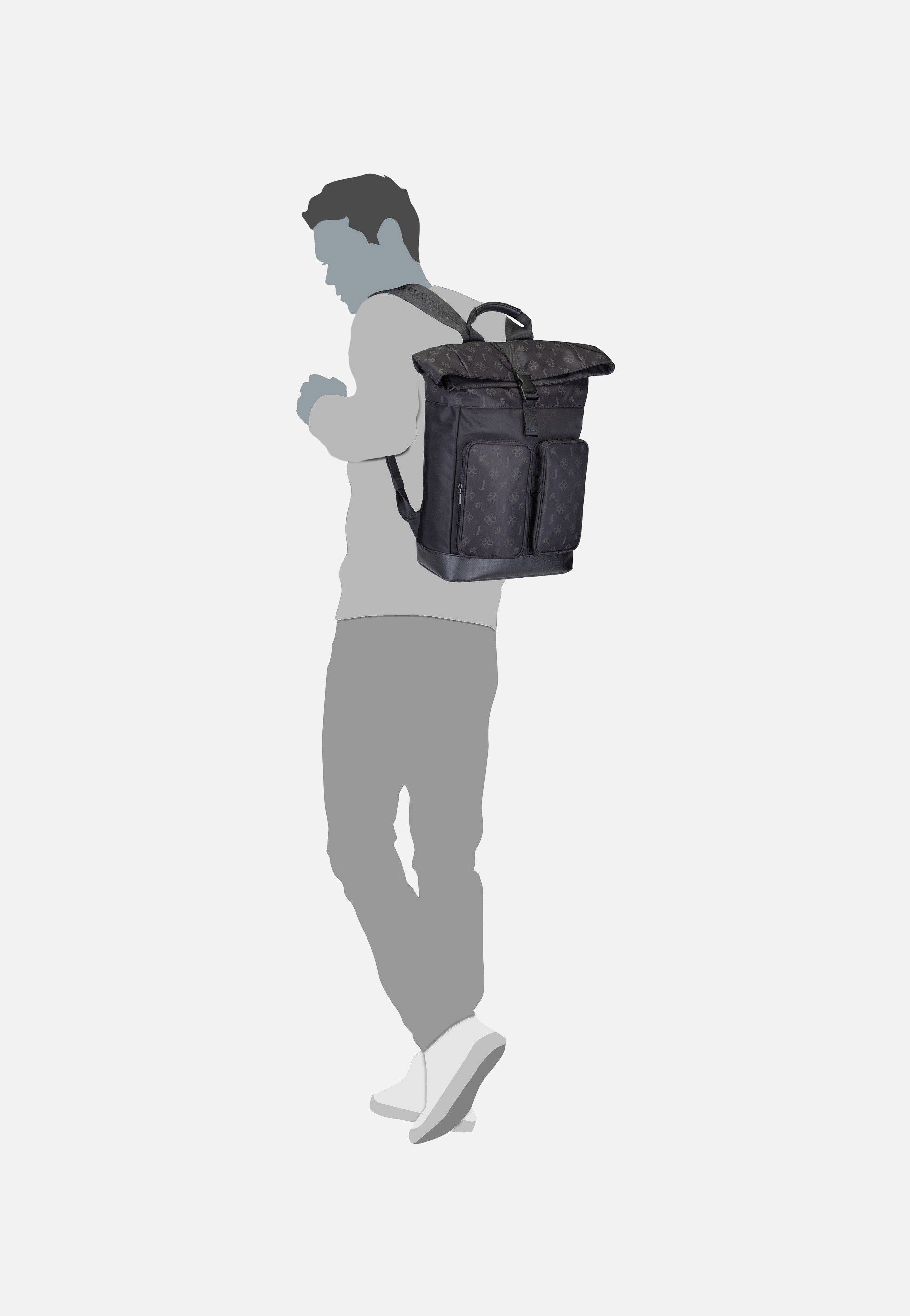 Decoro Nicosia Otis LVF Black - Rolltop Rucksack