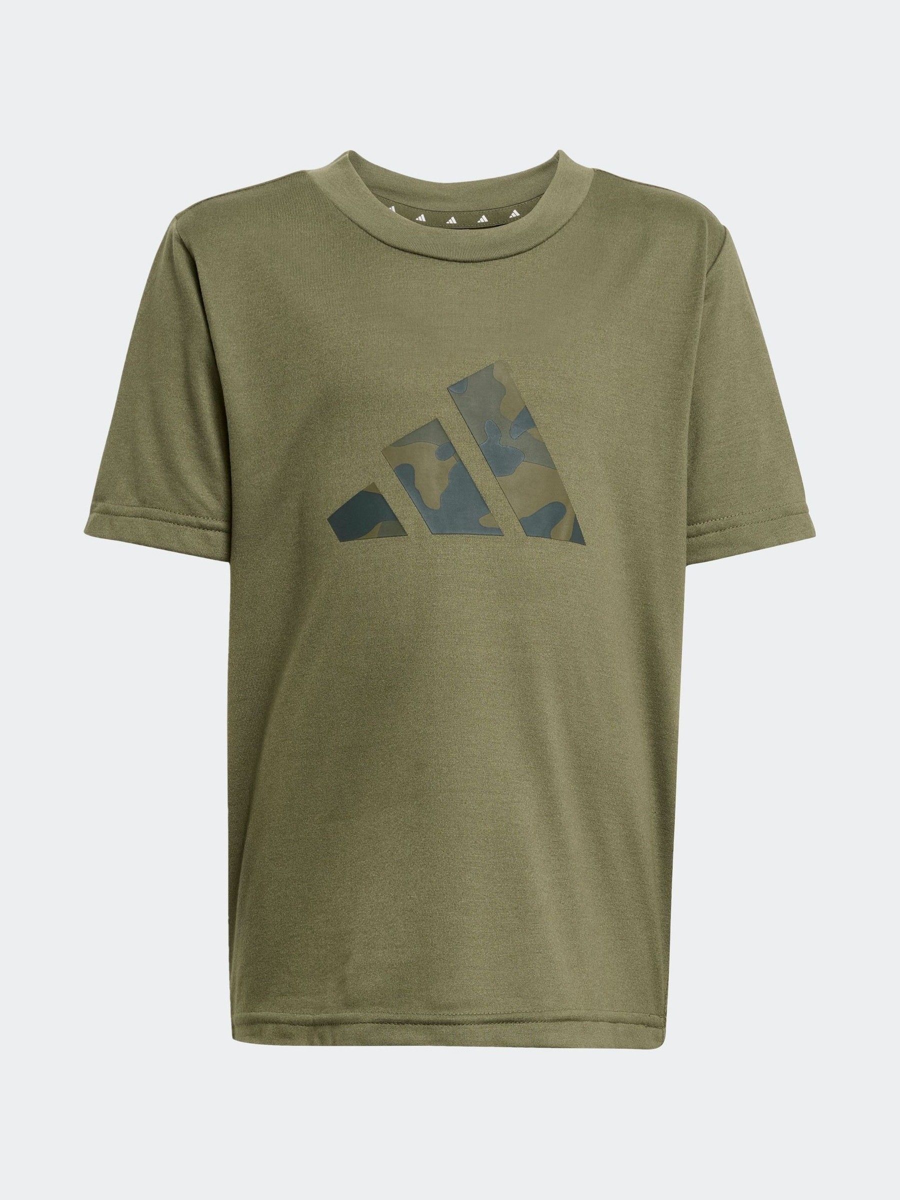 Lichtgroen - adidas Train Essentials Camo Logo Infant Kids T-Shirt and Shorts Set