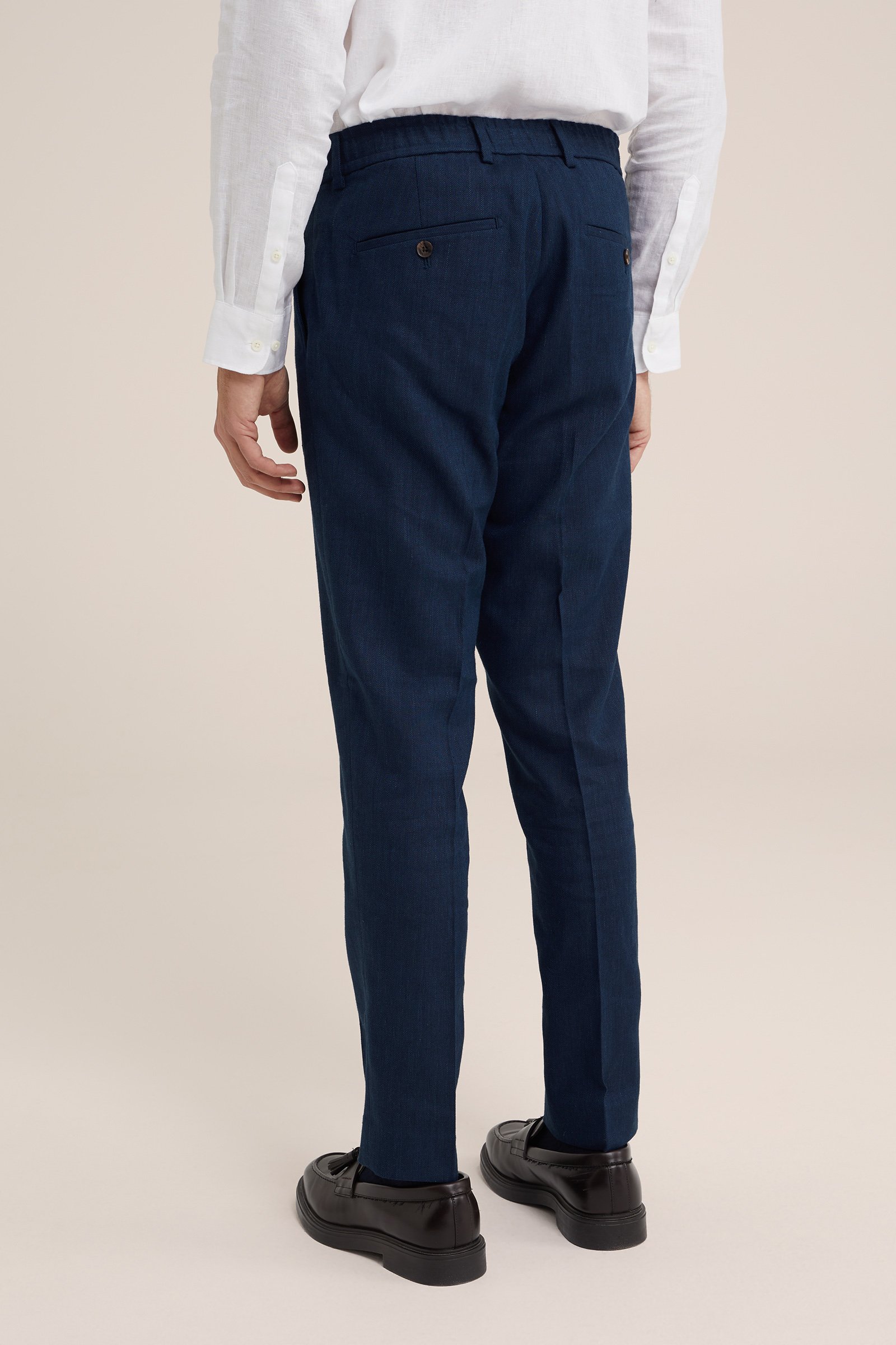 slim fit pantalon Van Gils Donkerblauw