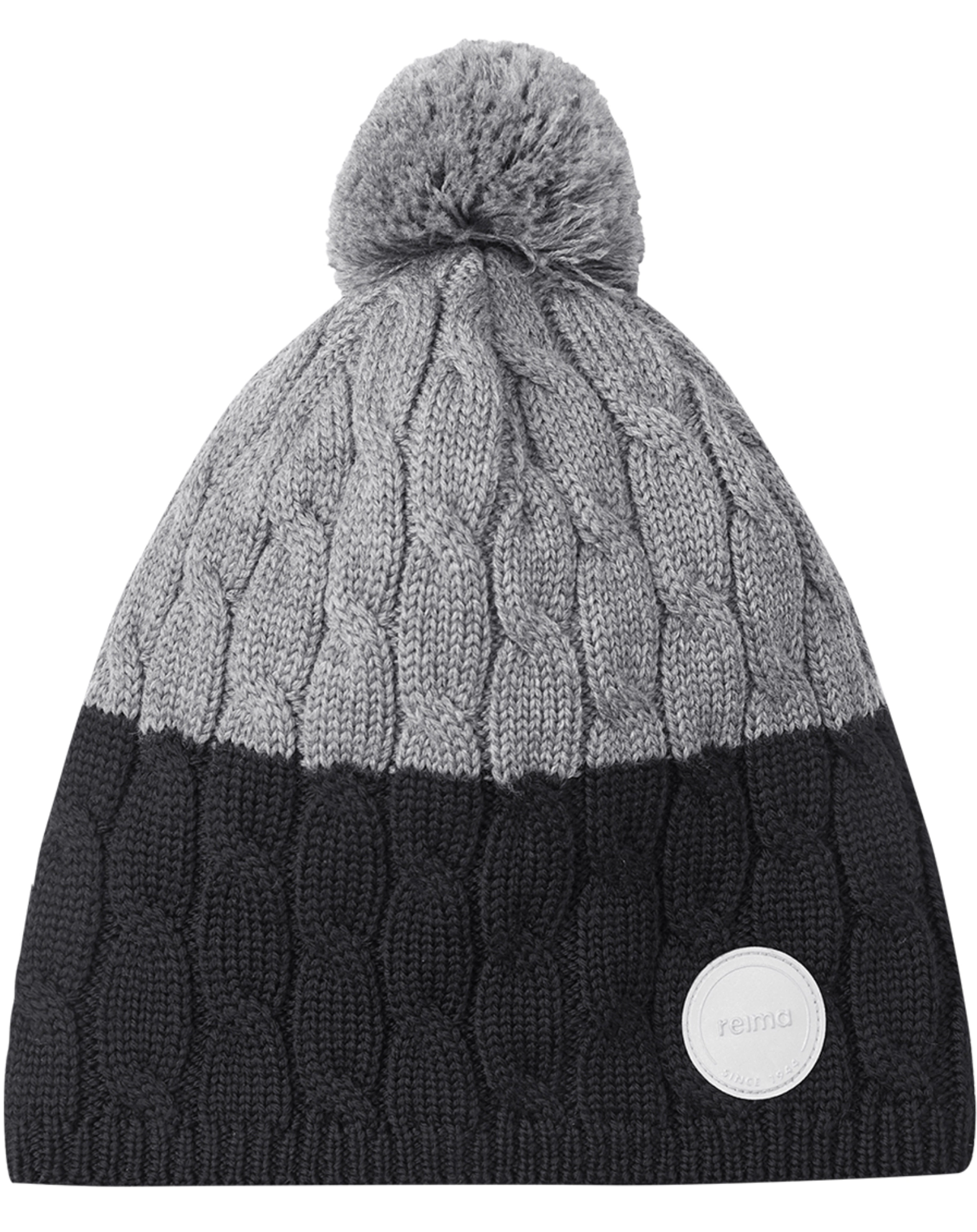 Woll-Mütze NYKSUND mit Bommel in black