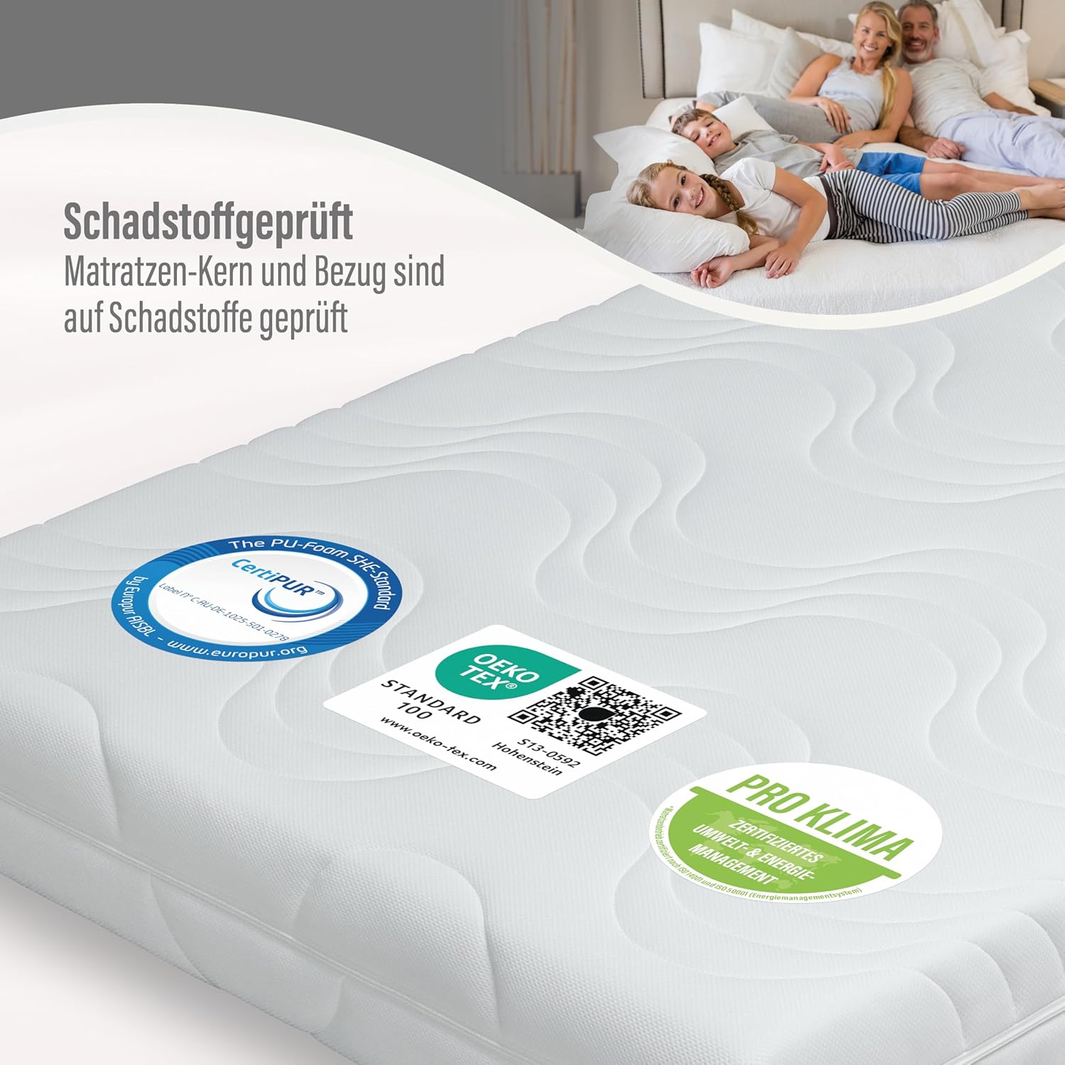BeCo Matratze Marissa / 90 x 200 cm / H3 / Preistipp: Stiftung Warentest “GUT” (getestet in 90×200 cm H3, 10/2025) / Kaltschaum / 18 cm/mittelfestes Liegegefühl