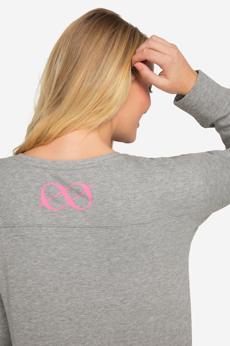 Sweatshirt, oversized, Patchlook mit Laurasøn-Print