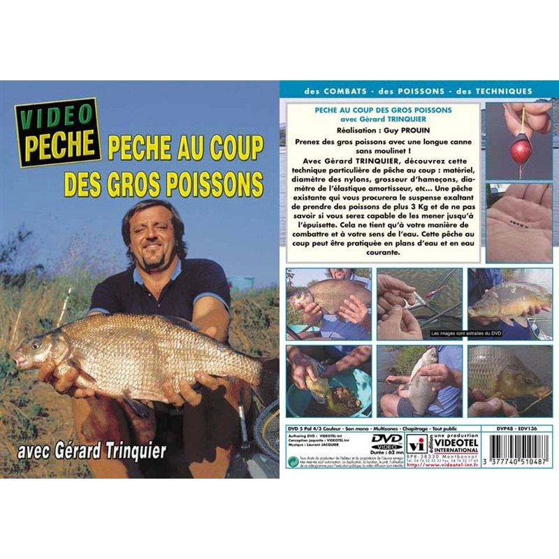 Dvd - Peche Au Coup Des Gros Poissons Avec Gerard Trinquier - Peche Au Coup - Video Peche