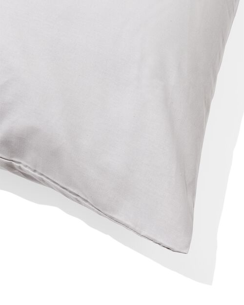 2 taies d’oreiller coton doux 60x70 gris clair