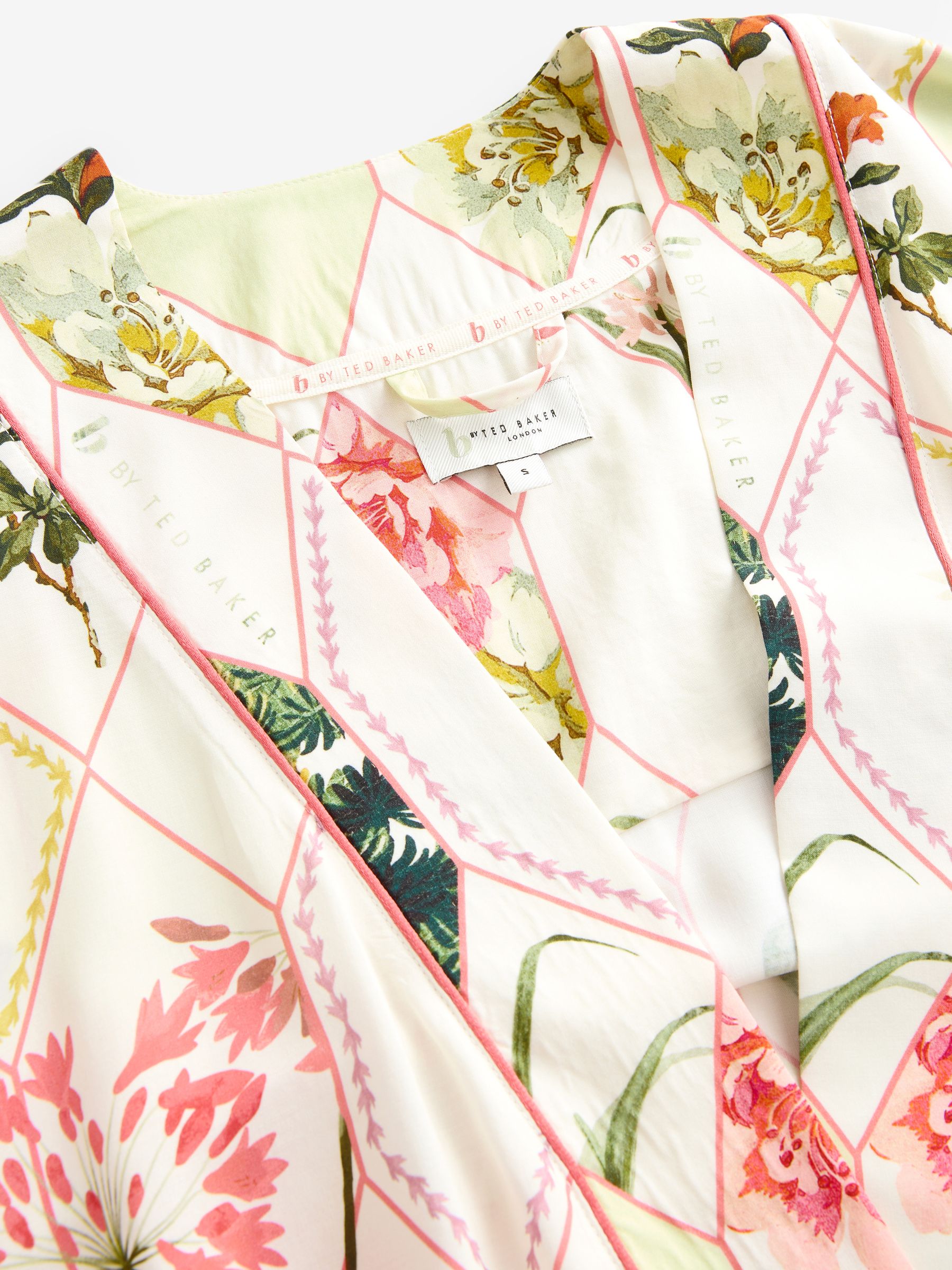 B by Ted Baker Ecru Floral Print Woven Robe