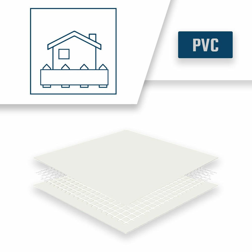 Bâche brise vue blanc crème 3x4 m - qualité 5 ans tecplast 506bv - pvc