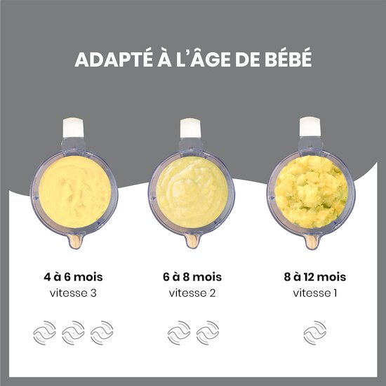 Pack batch cooking Nutribaby(+) & 3 Babybols 250mL   Blanc        de               Babymoov
