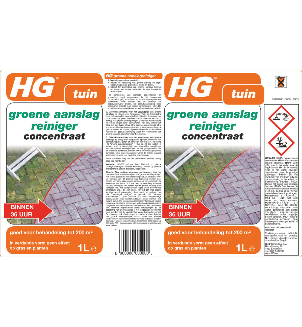 HG Groene Aanslagreiniger (1000 ml)